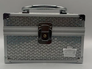 Caboodles Makeup Case Box Small 7"x4.5"x4.5” Silver Holo Sequence Colorful - Picture 1 of 9