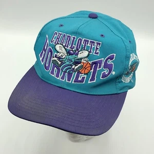 Vintage 90s Charlotte Hornets G Cap GCC Snapback Hat Embroidered NBA - Bild 1 von 12