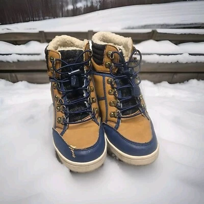 Call it Spring Women's Faux Suede Ankle  Boots. Brown blue Size 6  - Image 1 of 4