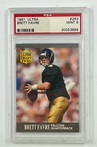 Vintage 1991 Ultra #283 Brett Favre PSA 9 Mint - Atlanta Falcons - Free Shipping - Picture 1 of 2