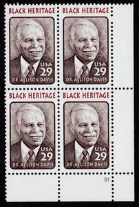 Scott 2816 Plate Block 29 cent Dr Allison Davis Black Heritage Series MNH L1 - Picture 1 of 1