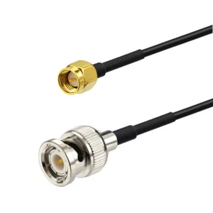 BNC Male Plug to SMA Male Antenna Adapter Extension Cable RG174 Pigtail 5ft - Picture 1 of 3