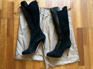 Gianvito Rossi suede and leather boots - size 40.5, UK 7.5 - made in Italy - Picture 1 of 10
