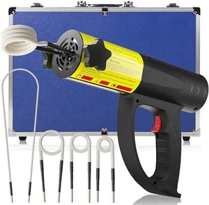 1500W Magnetic Induction Heater Kit w/ Case Flameless 110V Bolt Removal 4 Coils - Picture 1 of 7
