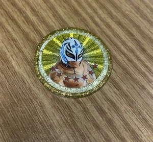 2011 Topps WWE Power Chipz Gold Foil Rey Mysterio set - 4 chipz and 4 dogg Tags - Picture 1 of 4