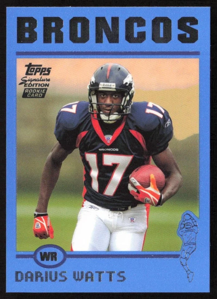 2004 Topps Signature Blue #/50 Darius Watts #57 Rookie Denver Broncos - Image 1 of 2