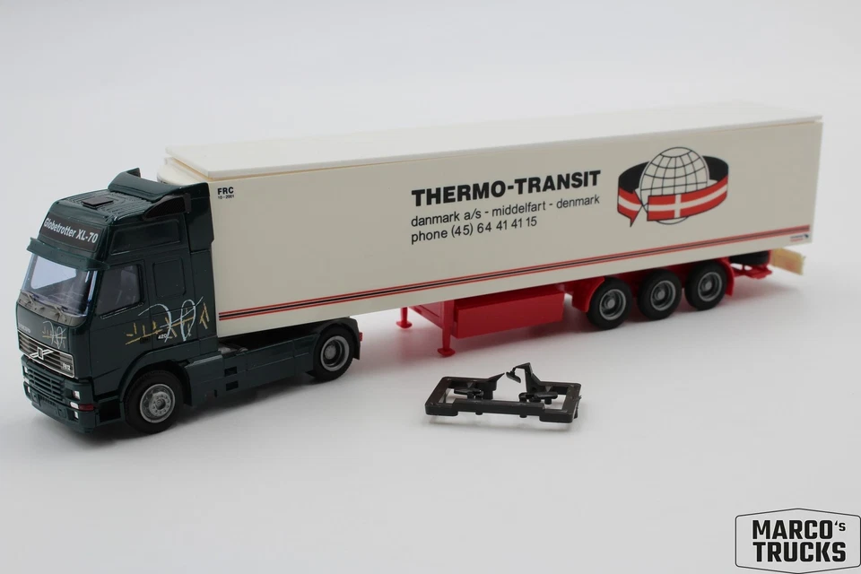 AWM Volvo FH12 GL XL 70 refrigerated semitrailer truck "Thermo-Transit Danmark"  - Image 1 of 1