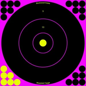 Birchwood Casey Shoot-N-C Rosa Objetivo Reactivo 12 Pulgadas Bullseye 5 por: BC-34027 - Imagen 1 de 1