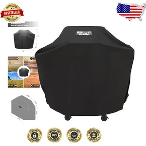 Stylish Brown 2-Burner BBQ Grill Cover with Hook and Loop Closure – 46” x 19” - Picture 1 of 11