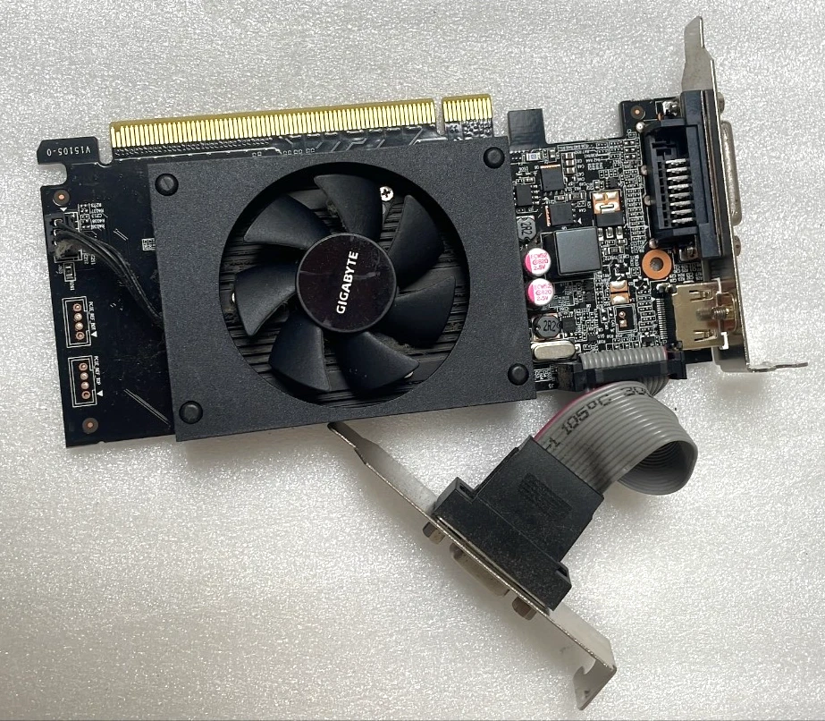 Gigabyte GeForce GT710 1GB DDR3 HDMI VGA DVI GV-N710D3-1GL Video Graphics Card - Image 1 of 4