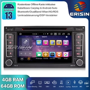 8-Kern DAB+Android 14 Autoradio GPS Navi CarPlay RDS Für VW T5 Multivan Touareg - Bild 1 von 16