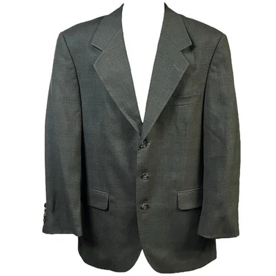 Jeffrey Banks Blazer 40R Gray Notched Lapel 3Button Marble Chic Office Simple - Image 1 of 4