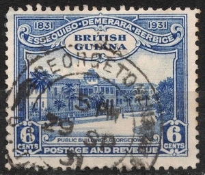 SG286 usado 1931 6c GUIANA BRITÁNICA edificios públicos Guayana Británica, centenario - Imagen 1 de 2