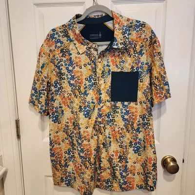 Smartwool Shirt Mens Large Short Sleeve Lightweight Button Front Pocket Casual - Image 1 of 4