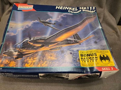 1:48 Monogram HEINKEL He111 German Bomber Model Kit 5509  Sealed Batman Comic - Image 1 of 2