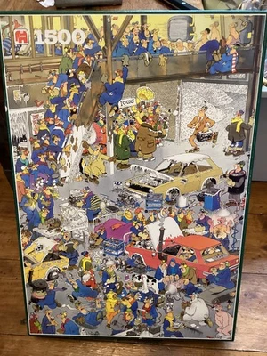 Jumbo on the assembly line Jan van Haasteren 1500 piece jigsaw puzzle - image 1 of 4
