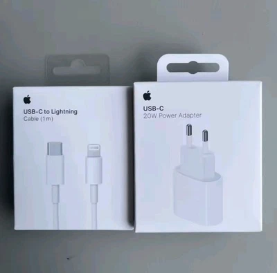 APPLE CARICATORE CARICABATTERIE ORIGINALE 20W + CAVETTO - Immagine 1 di 3