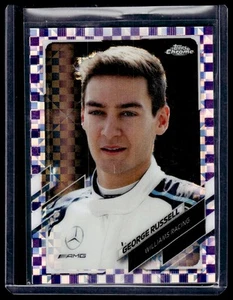 2021 Topps Chrome F1 George Russell Purple Checker Flag Refractor 39 /199 - Picture 1 of 2