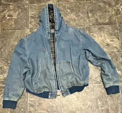 Chaqueta vaquera vintage Lee Workwear forrada de franela con cremallera Foto 1 de 4