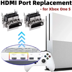 2-Packs HDMI Port Socket Interface Replacement Parts for Xbox One S Console  - Picture 1 of 14
