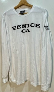 Venice, California Golds Gym T Shirt White Crewneck Size Large Long Sleeve - Picture 1 of 4