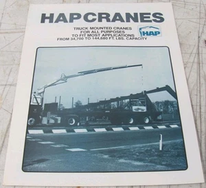 Hapcranes Truck Mounted Cranes 34,700lbs. - 144,680lbs. Info and Sales Brochure - Picture 1 of 4