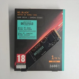WD_BLACK SN750 Se NVMe M.2 SSD 1TB BRAND NEW & SEALED - Battlefield 2042 branded - Afbeelding 1 van 2