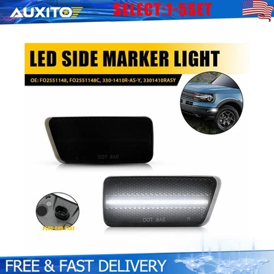 Front Side White LED Marker Lights For 2021 2022 2023 Ford Bronco Sport 2-20 - Image 1 of 4