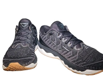 Mizuno Women's 7.5 Wave Sky 4 Waveknit Running Black Shoes FLV 0220 J1GD202549  - Image 1 of 4