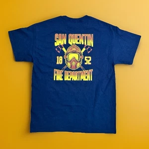San Quentin Fire Department 1852, SQFD, dunkelblaues T-Shirt Herren Größe L " - Bild 1 von 8