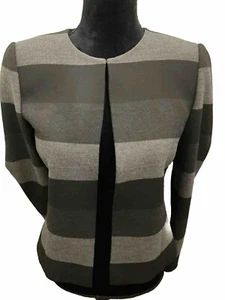 Tahari ARTHUR S. LEVINE Women’s Black Gray Stripe Blazer Size 4 - Picture 1 of 11