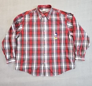 Disney Store Hemd Herren rot kariert Gr. XXL Langarm Button Down Mickey Mouse - Bild 1 von 11