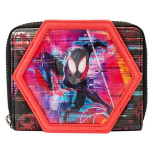 Loungefly Marvel Across the SpiderVerse Lenticular Zip Around Wallet - Glow - Picture 1 of 5