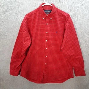 Camisa Ralph Lauren Blake Adulto Grande Roja Cuadros Preppy Ropa de Carrera Escolar - Imagen 1 de 8