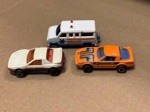 3 Stück MAJORETTE "HOT WHEELS" MAZDA RX7 PONTIAC FIERO FOURGON Made in France - Bild 1 von 1