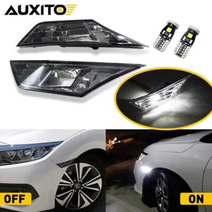 FOR 2016-2020 SMOKED HONDA CIVIC SIDE MARKER TURN LED SIGNAL LIGHT+168 BULBS G - Foto 1 di 11