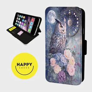 SWEET LITTLE OWLS - Funda protectora abatible de cuero sintético para teléfono - iPhone/Samsung - Imagen 1 de 5