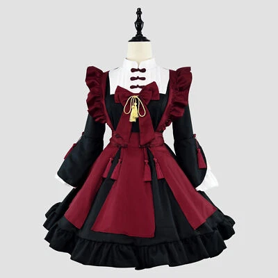 Japanese Lolita Maid Cosplay Sweet Girl Cute China Spring Festival Maid Costume - Image 1 of 4