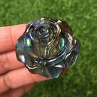 Natural Labradorite Hand Carved The Roses Quartz Crystal Healing Mineral Decor