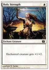 1x Holy Strength - Foil MTG 8th Edition NM Magic Foil
