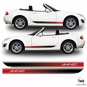 Jinba Side Racing Stripes For Mazda MX5 NC JDM MK3 Vinyl Decal Sticker Graphics - Picture 1 of 4