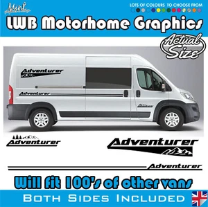 L3 CITROEN RELAY LWB AUTOCARAVANA CÁMPER FURGONETA RAYAS GRÁFICOS CALCOMANÍAS CUALQUIER COLOR 078 - Imagen 1 de 4