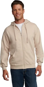 Unisex Adult Eversoft Fleece Full Zip Hoodie Sweatshirt - Picture 1 of 12