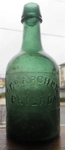 GEo Archer Dyottville Glass Works Philadelphia Iron Pontil Porter & Ale Bottle - Picture 1 of 14