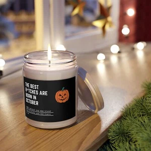 Geburtstagsgeschenk Die besten Menschen sind im Oktober geboren Kerze lustiges Dekor Duft 9oz - Bild 1 von 21