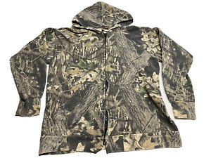 Mossy Oak Men's Vintage Full Zip Camo Hoodie Size L Made in the USA