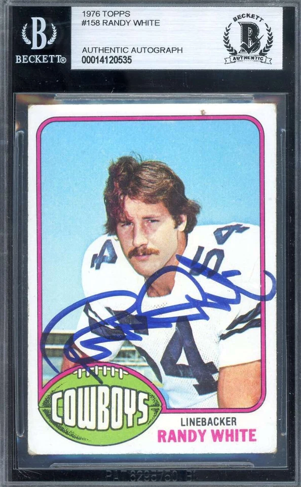 Randy White Beckett BAS Signed 1976 Topps Rookie Autograph - Image 1 of 1