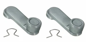 Ford Maverick 1988 to 1994 window winder handle with clips mid grey x 2 - Picture 1 of 3