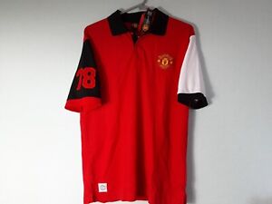 Official Manchester United Polo Shirt Short Sleeve Polo Mens Size Medium