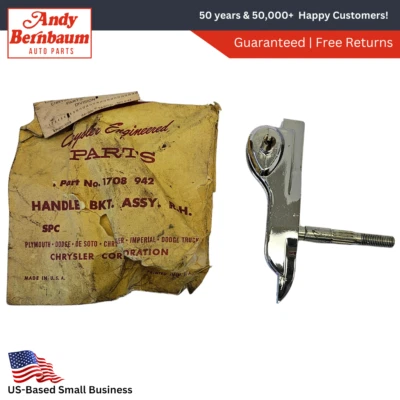 Plymouth Chrysler 1957-1958 ala de ventilación derecha pivote inferior y soporte 1708942 nuevo en stock Foto 1 de 4